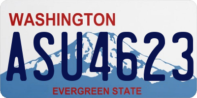 WA license plate ASU4623