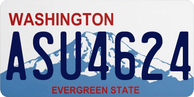 WA license plate ASU4624