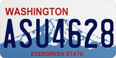 WA license plate ASU4628