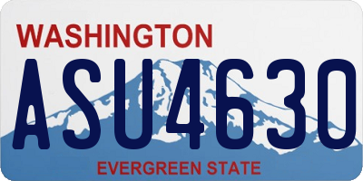 WA license plate ASU4630