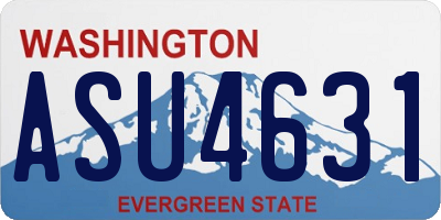 WA license plate ASU4631