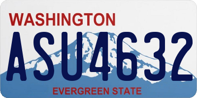 WA license plate ASU4632