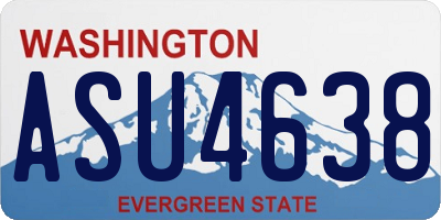 WA license plate ASU4638