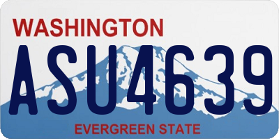 WA license plate ASU4639