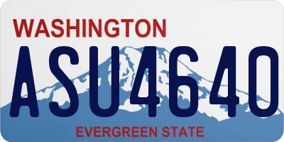 WA license plate ASU4640