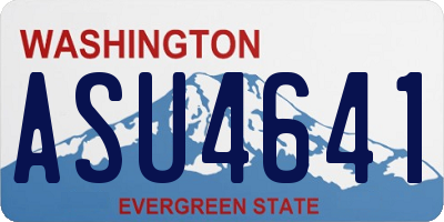 WA license plate ASU4641