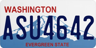WA license plate ASU4642