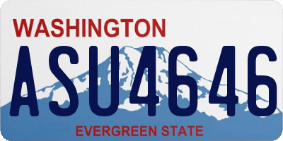 WA license plate ASU4646