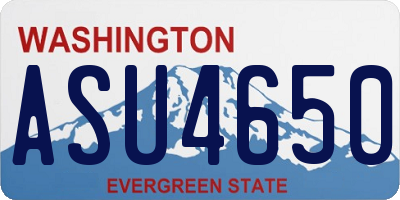 WA license plate ASU4650