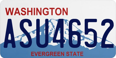 WA license plate ASU4652