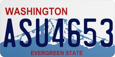 WA license plate ASU4653