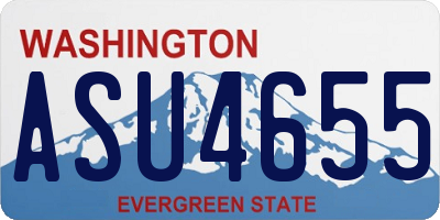 WA license plate ASU4655