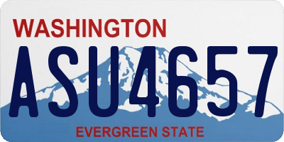 WA license plate ASU4657