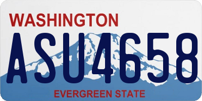 WA license plate ASU4658