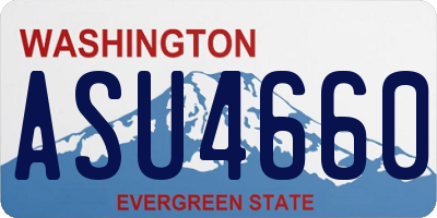 WA license plate ASU4660
