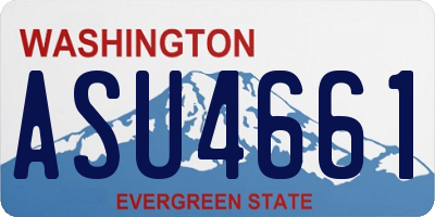 WA license plate ASU4661