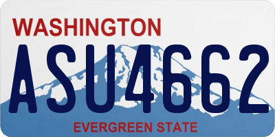 WA license plate ASU4662