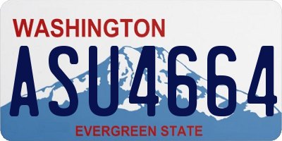 WA license plate ASU4664
