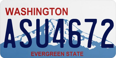 WA license plate ASU4672