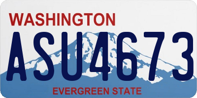WA license plate ASU4673