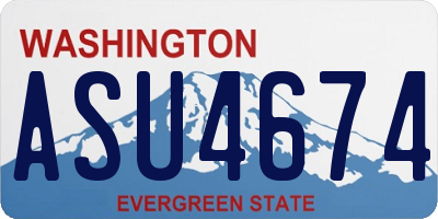 WA license plate ASU4674