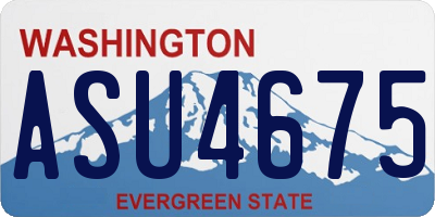 WA license plate ASU4675