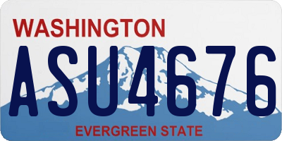 WA license plate ASU4676