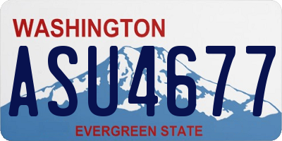 WA license plate ASU4677
