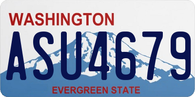 WA license plate ASU4679