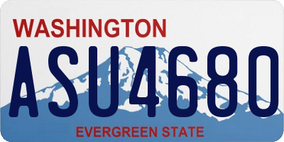 WA license plate ASU4680