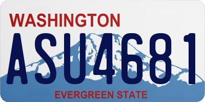 WA license plate ASU4681