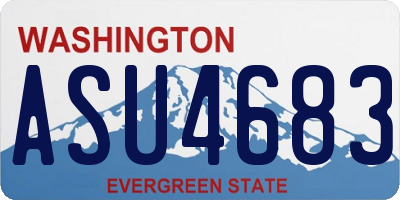WA license plate ASU4683