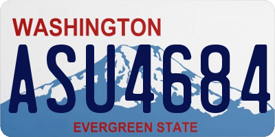 WA license plate ASU4684