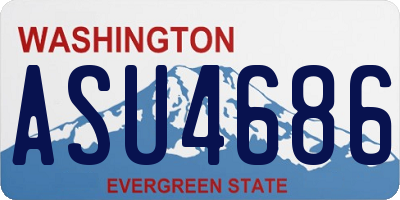 WA license plate ASU4686