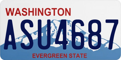 WA license plate ASU4687