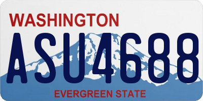 WA license plate ASU4688