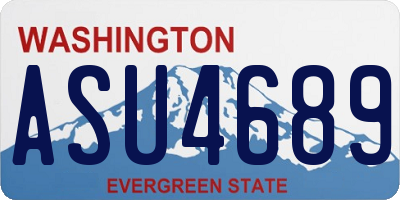 WA license plate ASU4689