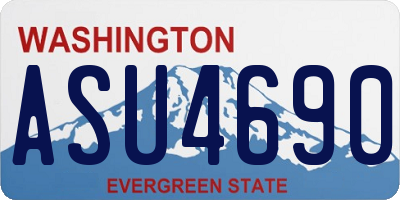 WA license plate ASU4690