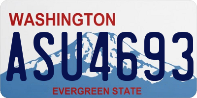 WA license plate ASU4693