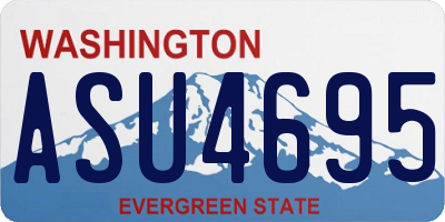 WA license plate ASU4695