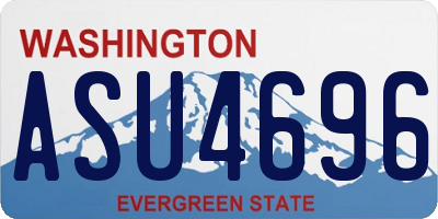 WA license plate ASU4696