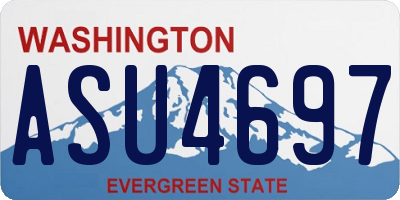 WA license plate ASU4697