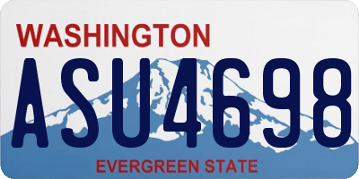 WA license plate ASU4698