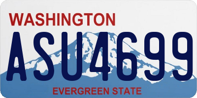WA license plate ASU4699