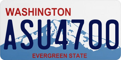 WA license plate ASU4700
