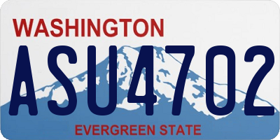WA license plate ASU4702