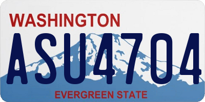 WA license plate ASU4704