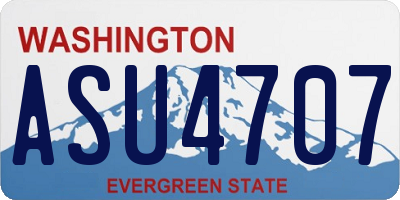 WA license plate ASU4707