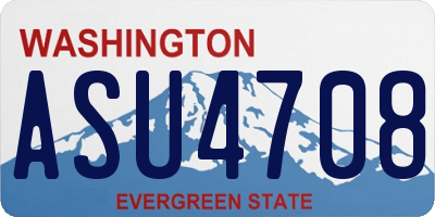 WA license plate ASU4708