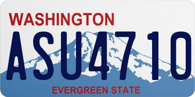 WA license plate ASU4710